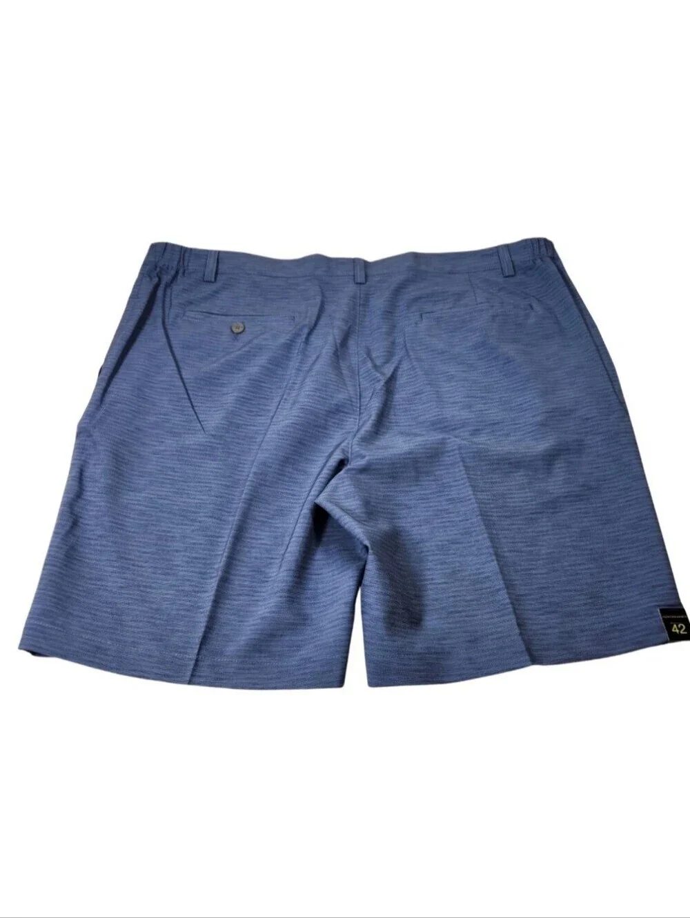 Roundtree Yorke Mens Size 42 Performance Flat Front Shorts Classic Fit Blue 05
